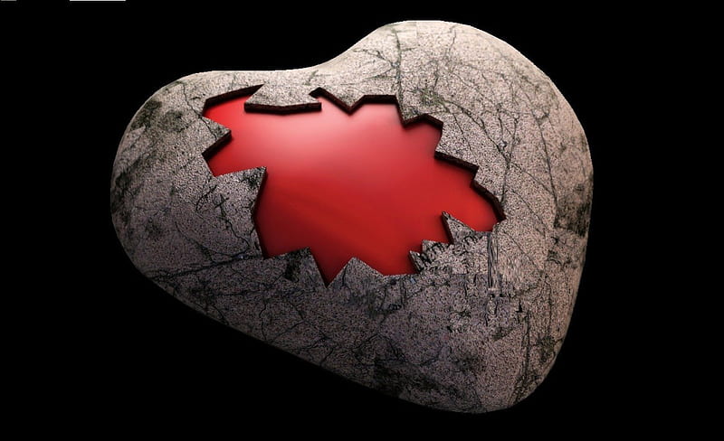 Hardened Heart, granite, hurt, protect, heart, HD wallpaper