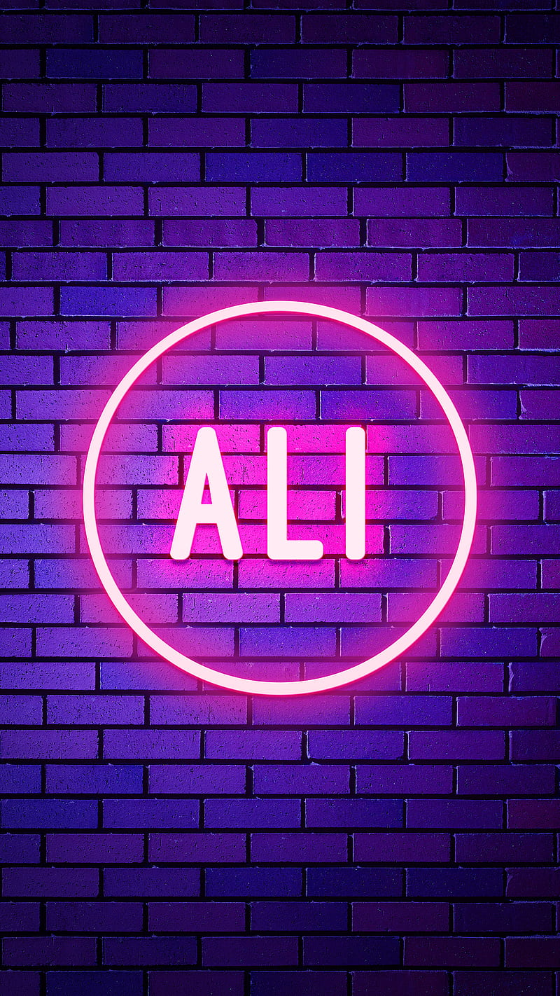 Ali, Ali name, Name, Neon light, Neon name, name design, person name, your names, HD phone wallpaper