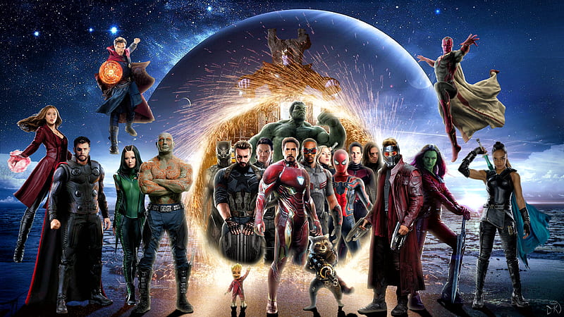 Avengers Infinity War Poster, avengers-infinity-war, movies, 2018-movies, artist, artwork, , iron-man, hulk, captain-america, star-lord, gamora, groot, rocket-raccoon, drax-the-destroyer, thor, vision, doctor-strange, spiderman, ant-man, black-widow, black-panther, mantis, HD wallpaper