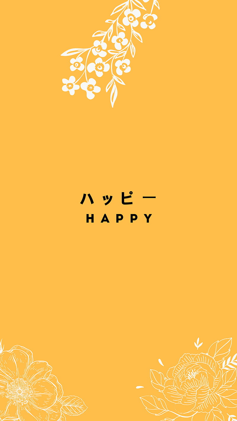 Japan Word, flower, happy, iphone, kangskidip, love, orange, quotes,  saying, HD phone wallpaper | Peakpx