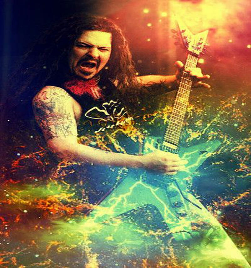 Dimebag Darrell, guitar, guitarist, metal, pantera, HD phone wallpaper