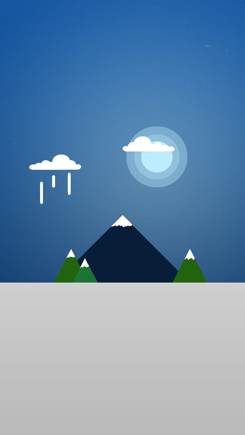 Cold Mountain, , 929, best, flat, material design, new, pretty, snow,  winter, HD phone wallpaper | Peakpx