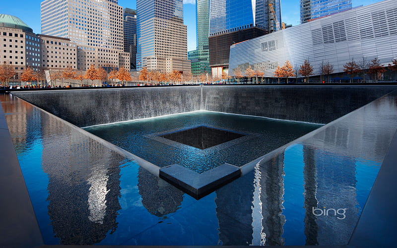 The National September 11 Memorial at the site of the World Trade Center in Lower Manhattan New York City New York, Memorial, The, 11, National, September, HD wallpaper