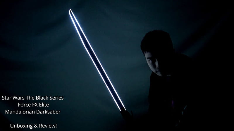 Star Wars The Black Series Mandalorian Force FX Elite Darksaber Unboxing & Review!, Lightsaber Blue, HD wallpaper