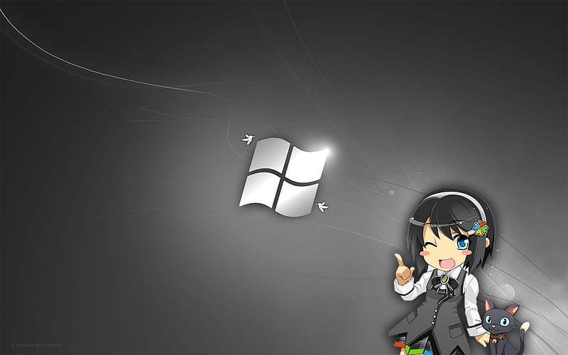 Kuroyukihime Accel World Windows 10 1803 Theme - Anime Skin