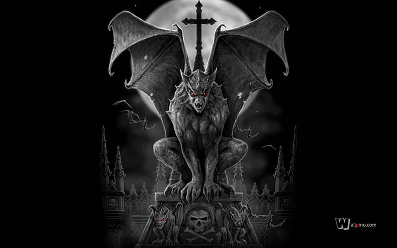 Demonio gótico, negro, demonio, alas, gótico, Fondo de pantalla HD | Peakpx