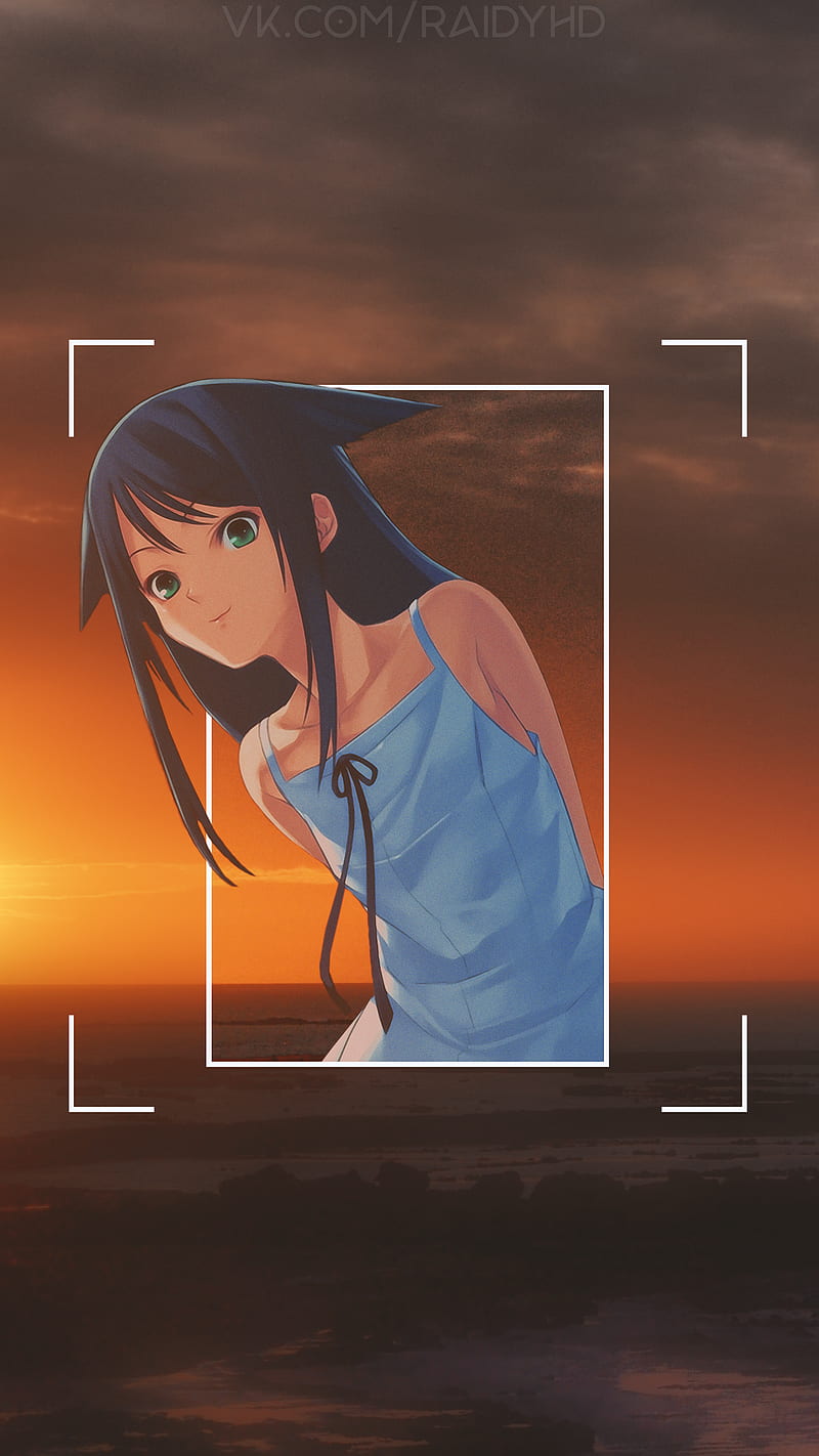 Anime Girl Student Sunset 4K Wallpaper iPhone HD Phone #3171m