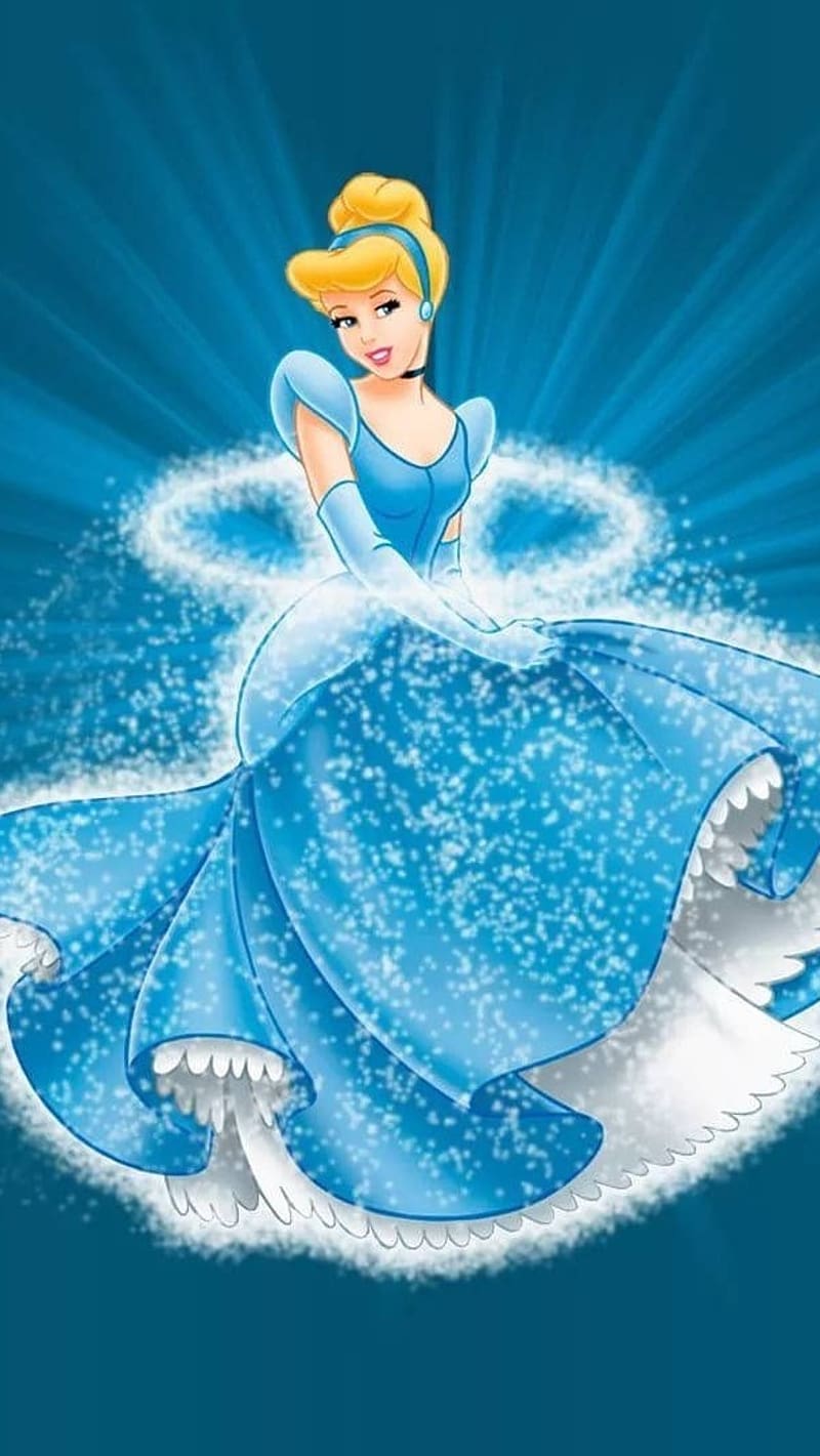 All Disney Princess, Cinderella, Sparkle Effect, animated, HD phone  wallpaper