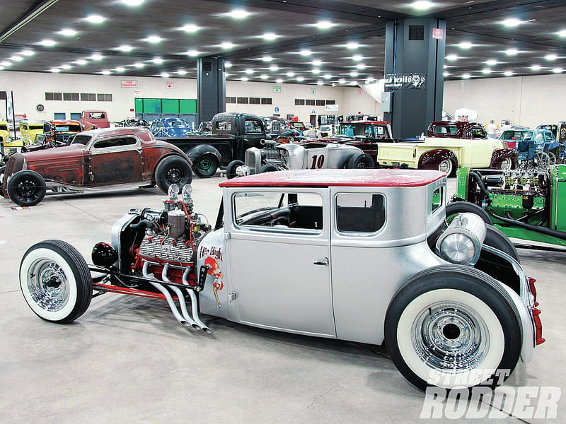 Autorama Extreme, white walls, hot rod, classic, ford, HD wallpaper