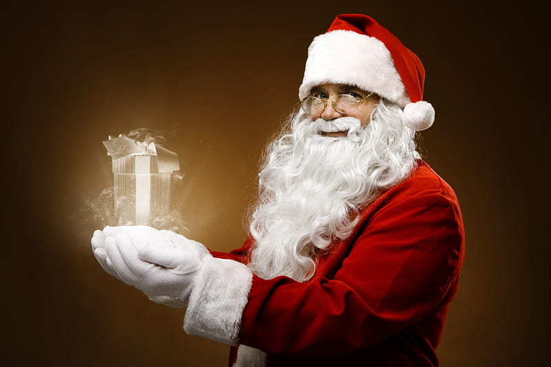 Santa Claus Gift, santa, gift, christmas, xmas, HD wallpaper | Peakpx