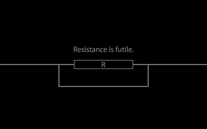 Resistance Is Futile, typography, HD wallpaper