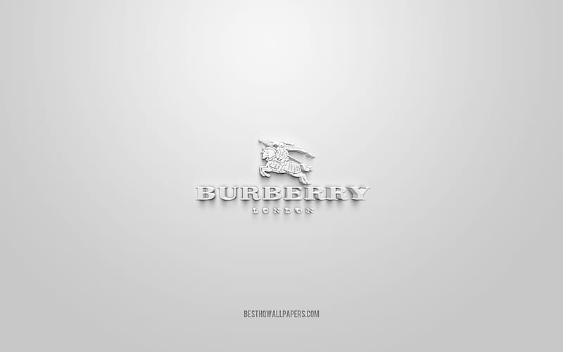 Burberry logo, white background, Burberry 3d logo, 3d art, Burberry, brands  logo, HD wallpaper | Peakpx