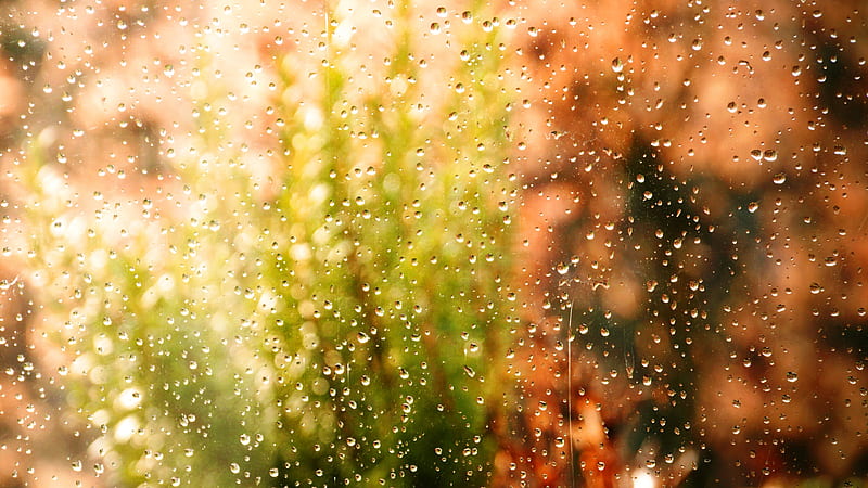 water drops, window, bokeh, raining, Others, HD wallpaper