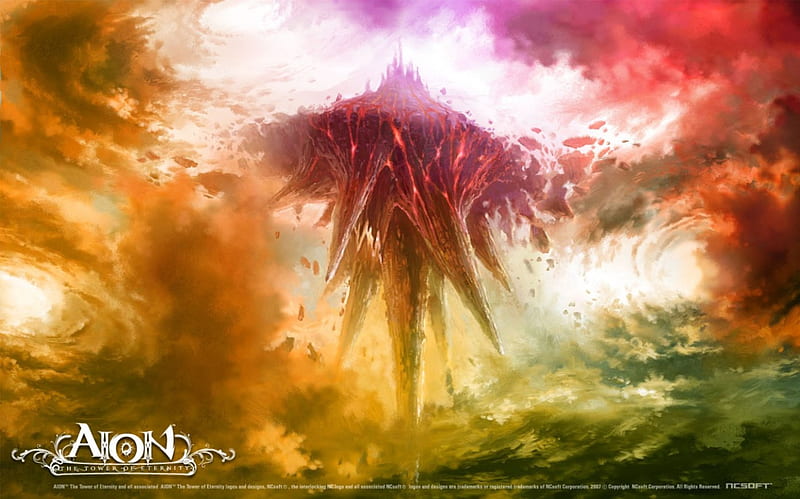 Aion, fantasy, dual monitor, xxl, dual screen, aion poster, abyss, rpg, HD wallpaper