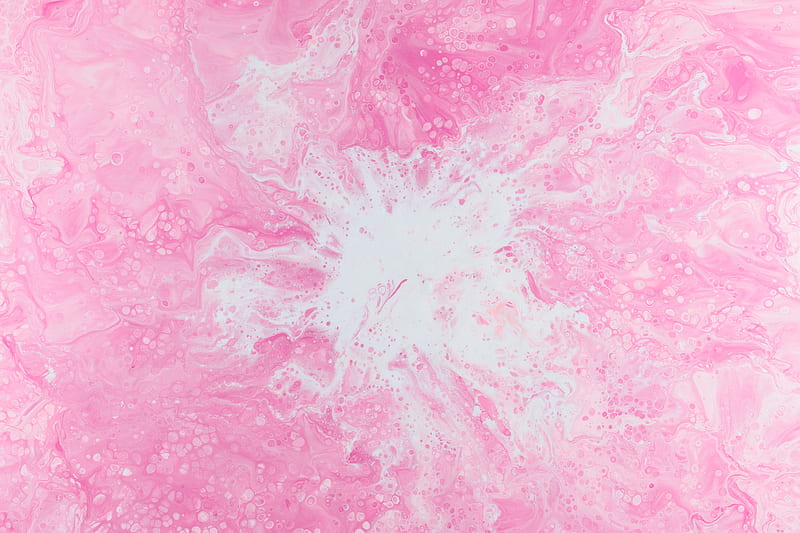 Paint, liquid, spots, fluid art, stains, pink, abstraction, HD ...