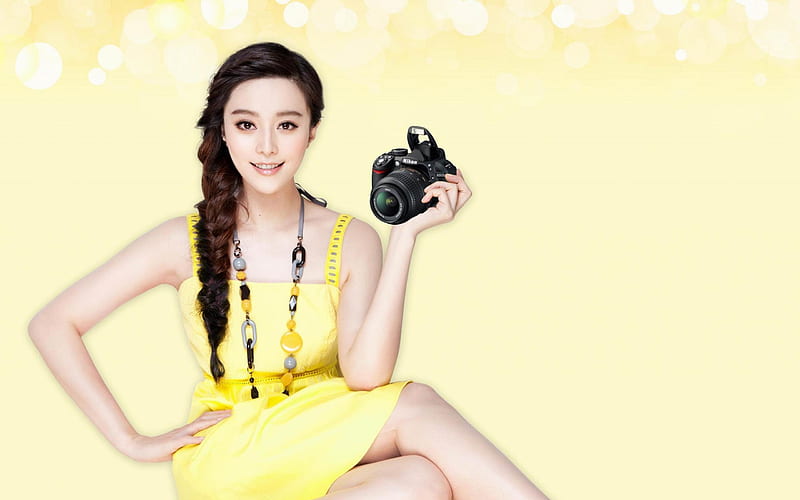 Nikon fan bingbing-Brand advertising, HD wallpaper