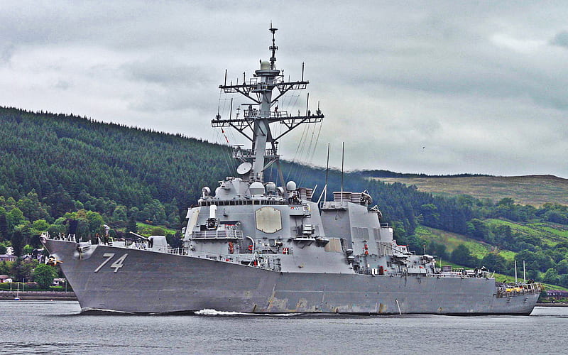 USS McFaul, DDG-74, destroyer, United States Navy, US army, battleship, US Navy, Arleigh Burke-class, HD wallpaper