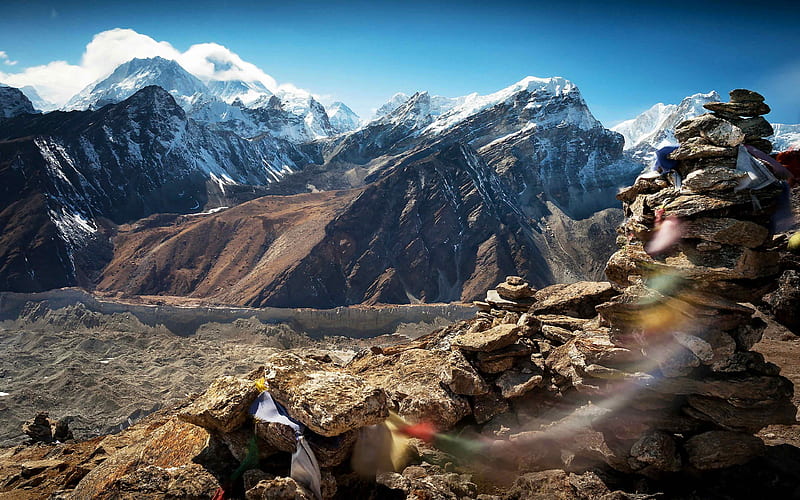 Himalayas mountains, rocks, Tibet, Asia, HD wallpaper