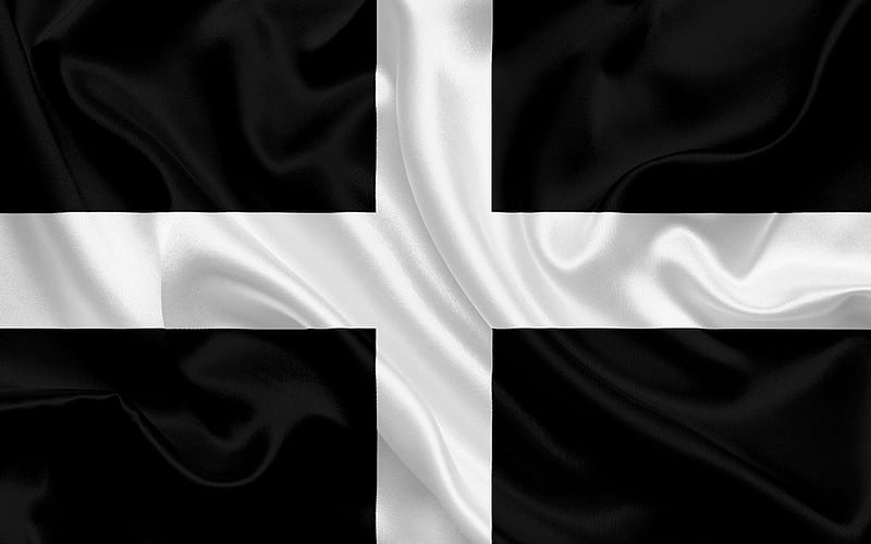 County Cornwall Flag, England, flags of English counties, Flag of Cornwall, British County Flags, silk flag, Cornwall, HD wallpaper