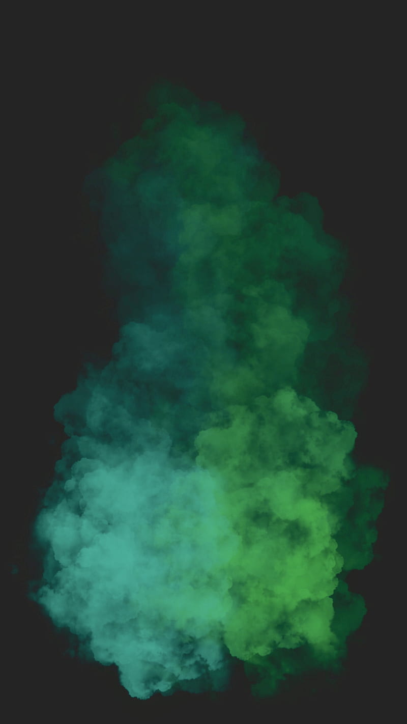 Smoke Cloud 02, FMYury, abstract, attention, black, clouds, color, colorful, colors, fog, gradient, green, layers, poison, steam, toxic, turquoise, warning, HD phone wallpaper