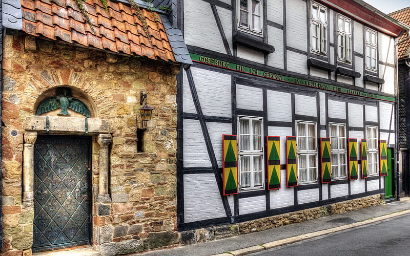 street, goslar, lower saxony, HD wallpaper