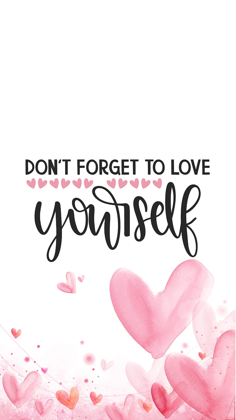 Love yourself, corazones, love, pink, quotes, yourself, HD phone wallpaper  | Peakpx