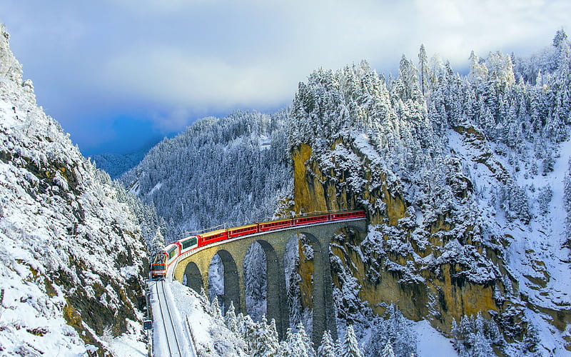 Jungle Railway Viaduct Switzerland 2021 Bing Theme, HD wallpaper