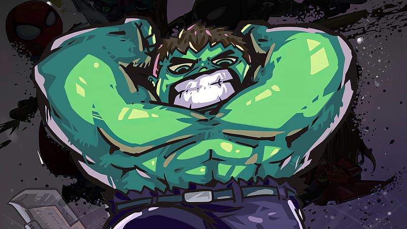 Chibi Hulk Painting Avengers Endgame, HD wallpaper