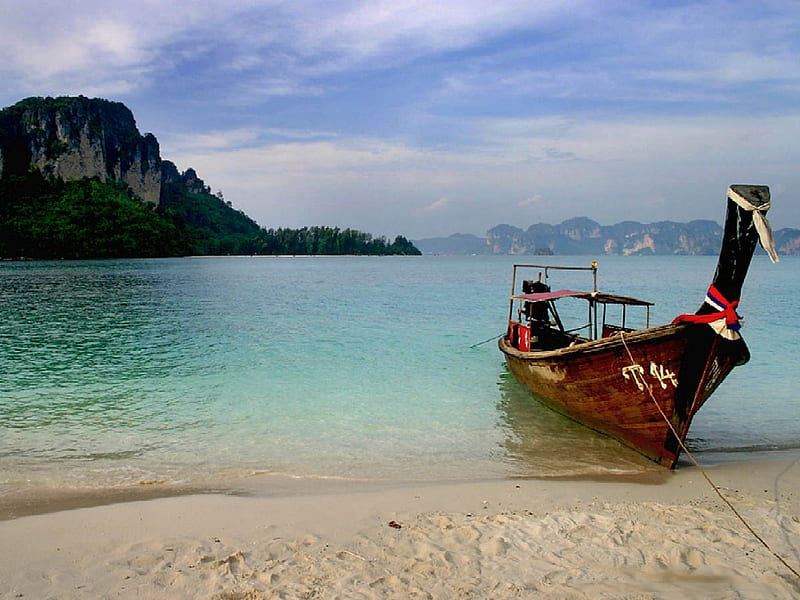Islands Krabi . jpg, islands, nature, boat, HD wallpaper