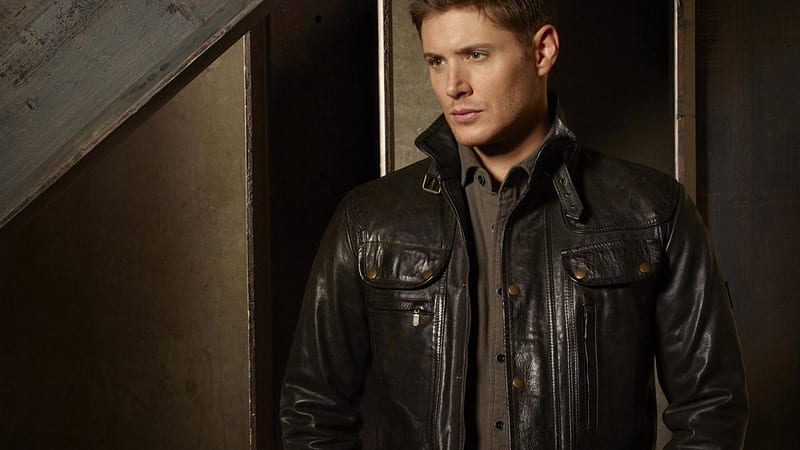 Jensen Ackles, handsome, guy, leather suit, HD wallpaper