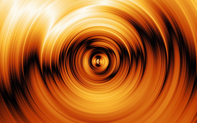 circles, rings, golden background, geometric shapes, abstract art, geometry, HD wallpaper
