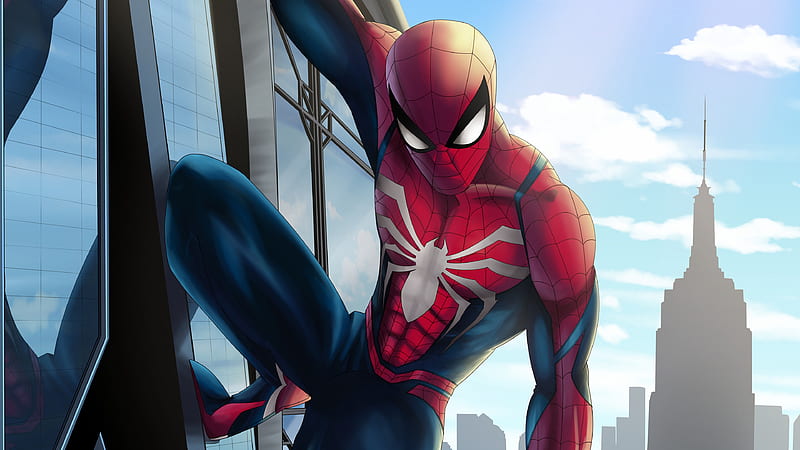 Insomniac Spiderman, spiderman, superheroes, artwork, artist, digital-art, behance, HD wallpaper
