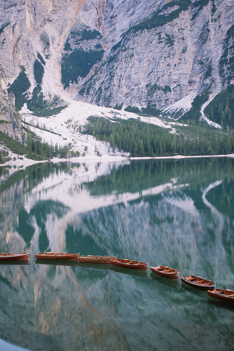 boats floating on lake, HD phone wallpaper