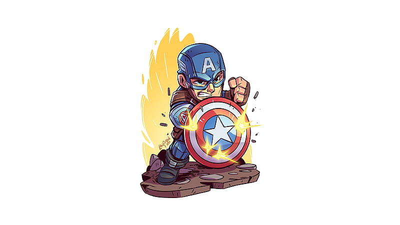 Captain America Minimalist Art , captain-america, superheroes, minimalism, minimalist, artist, artwork, digital-art, HD wallpaper