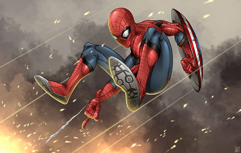 Spidey Captain America Civil War, spiderman, artwork, artist, superheroes,  artstation, HD wallpaper | Peakpx