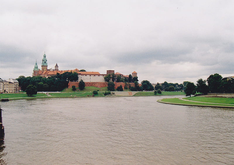 River Vistula & Wawel Castle, cracow, poland, rivers, krakow, HD wallpaper