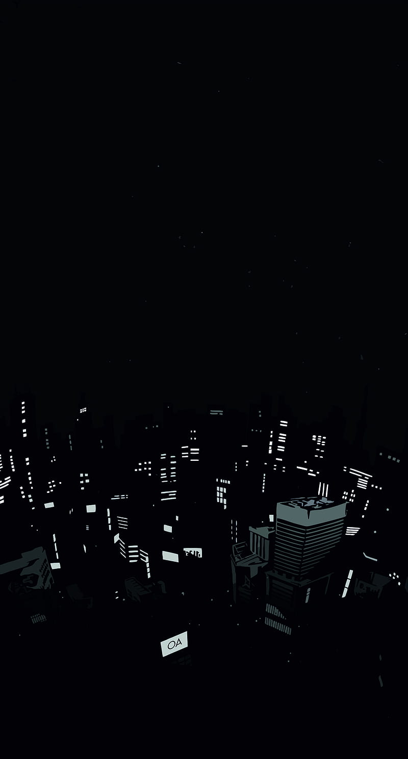 City minimal, dark, iphone, moon, sky, vector, world, HD phone wallpaper |  Peakpx