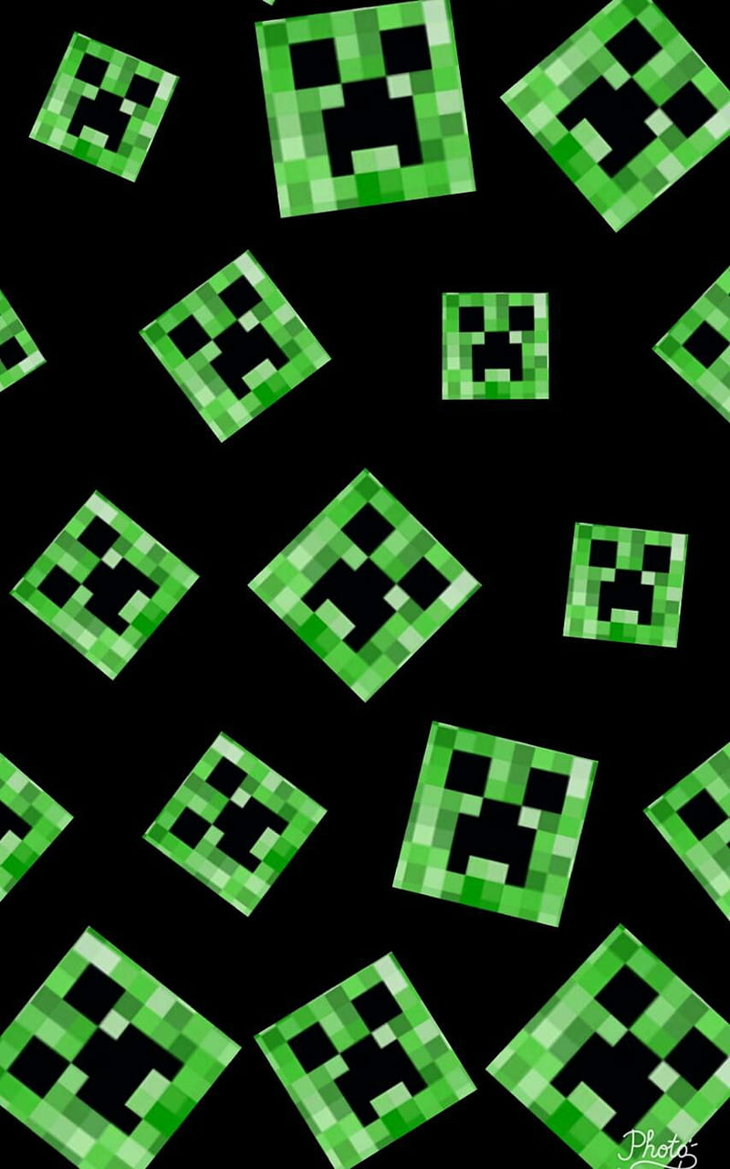 Creeper Render Acid Green Minecraft Wallpaper by patrika