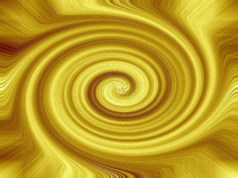 Gold Storm, abstract, vortices, HD wallpaper