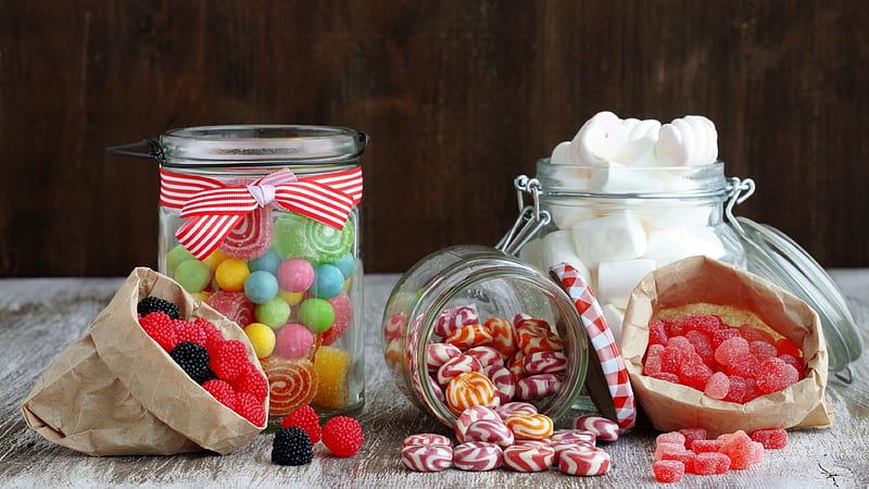 Candy Jar, chocolate, candy, sweets, HD wallpaper