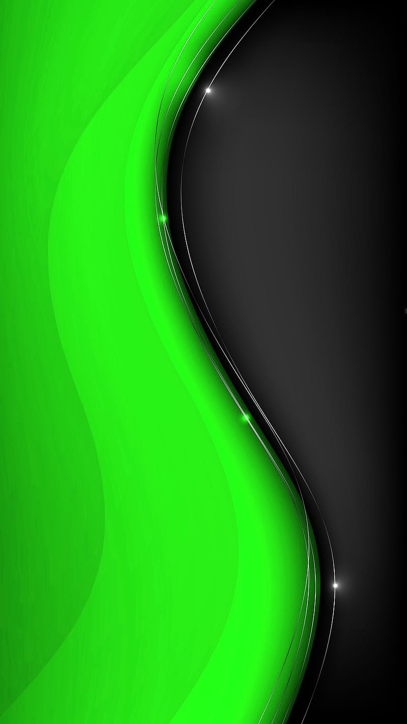 Black n Green, edge, galaxy, black gold edge background, HD phone wallpaper