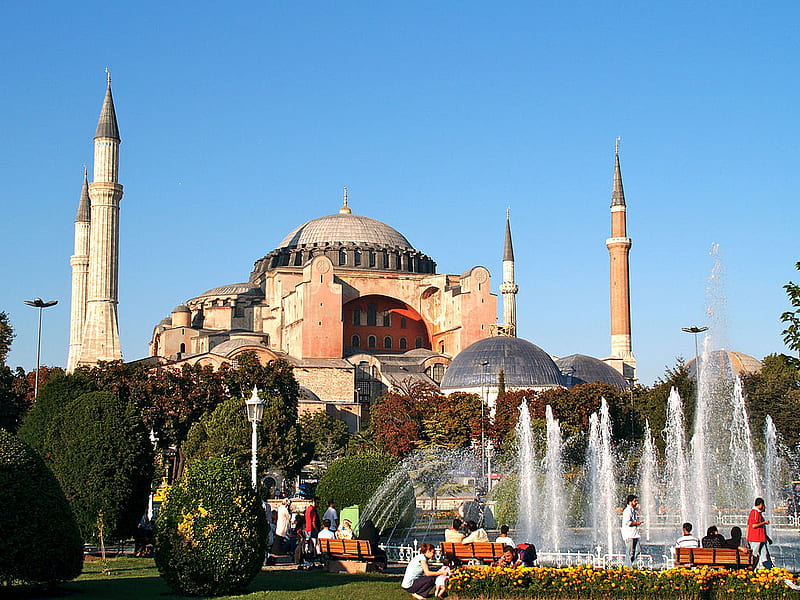 Turkey, Istanbul, Hagia Sophia (Ayasofya) Commons, HD wallpaper