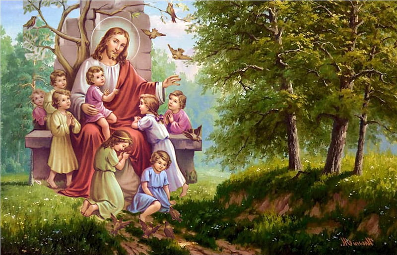 Let the children come to me!, christ, jesus, love, children, god, HD  wallpaper | Peakpx