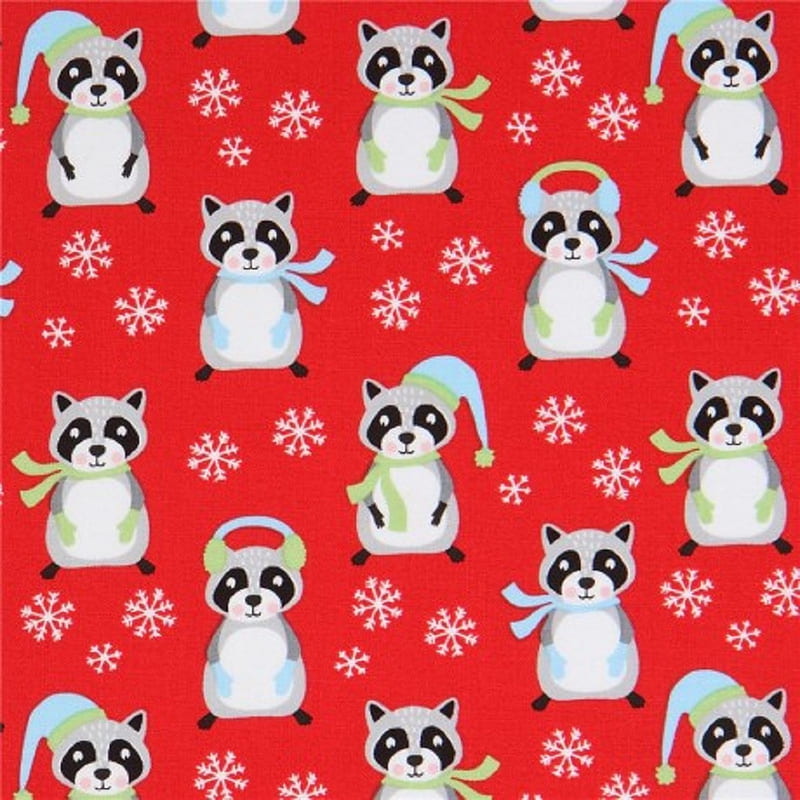 red trashpanda, trash panda, raccon, winter, yule, christmas, holida, HD phone wallpaper