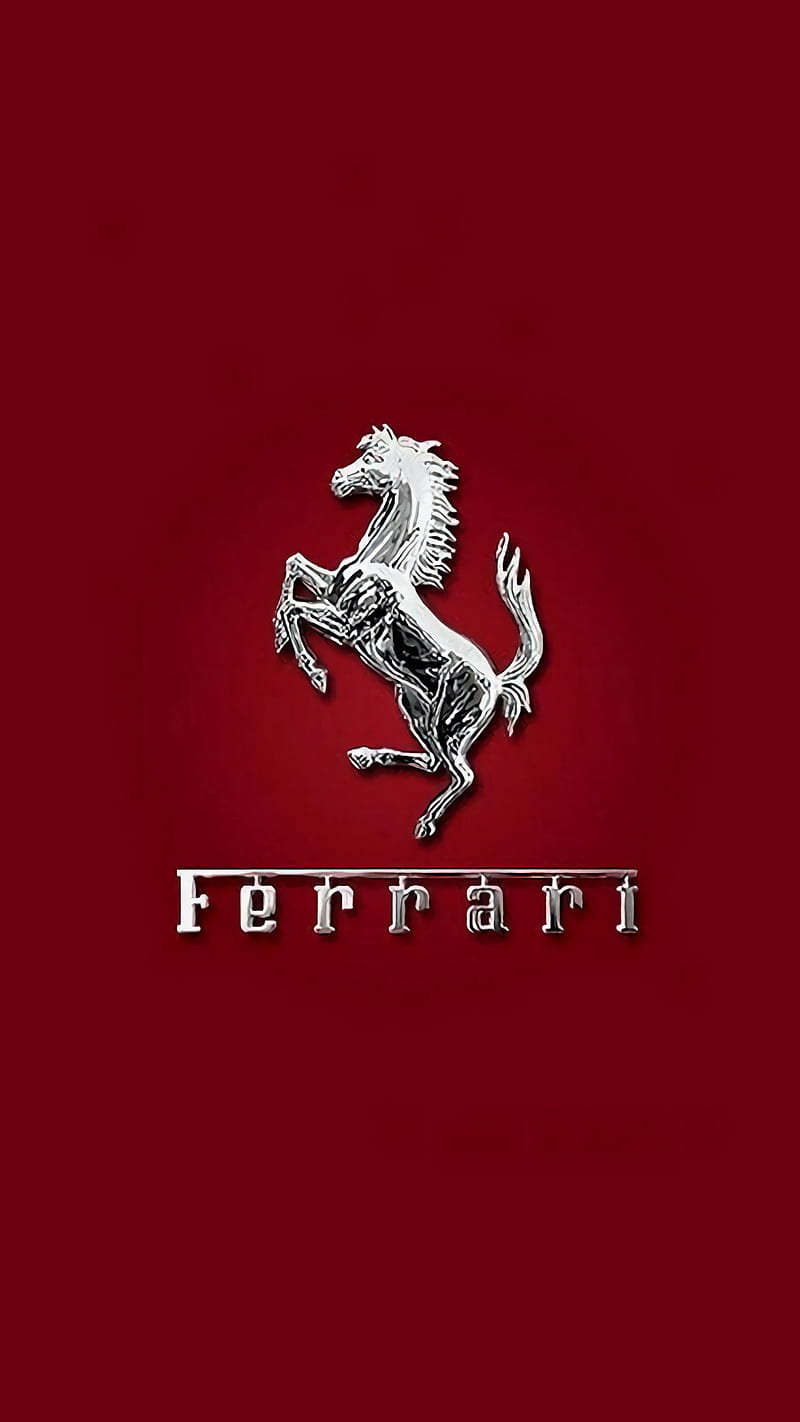 Ferrari Logo Red , ferrari logo, car, horse, sports car, HD phone wallpaper