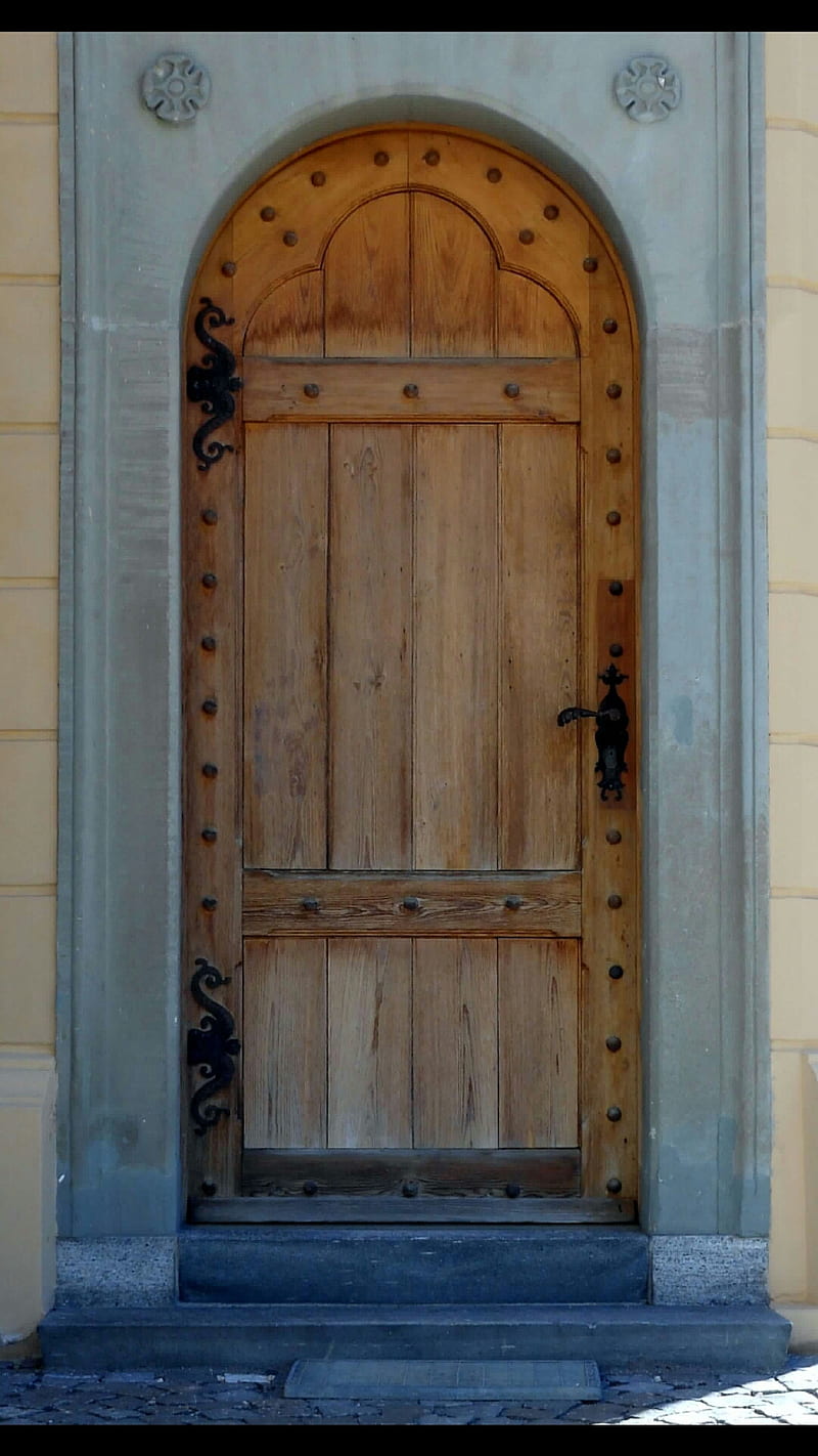 AncientDoor, door, wooden, HD phone wallpaper