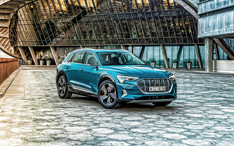 2019 Audi e-tron street, 2019 cars, SUVs, german cars, Audi e-tron, Audi, HD wallpaper