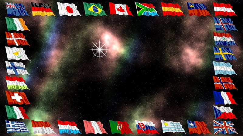 Flaggen der Welt, Welt, Flaggen, Universum, Weltraum, HD wallpaper