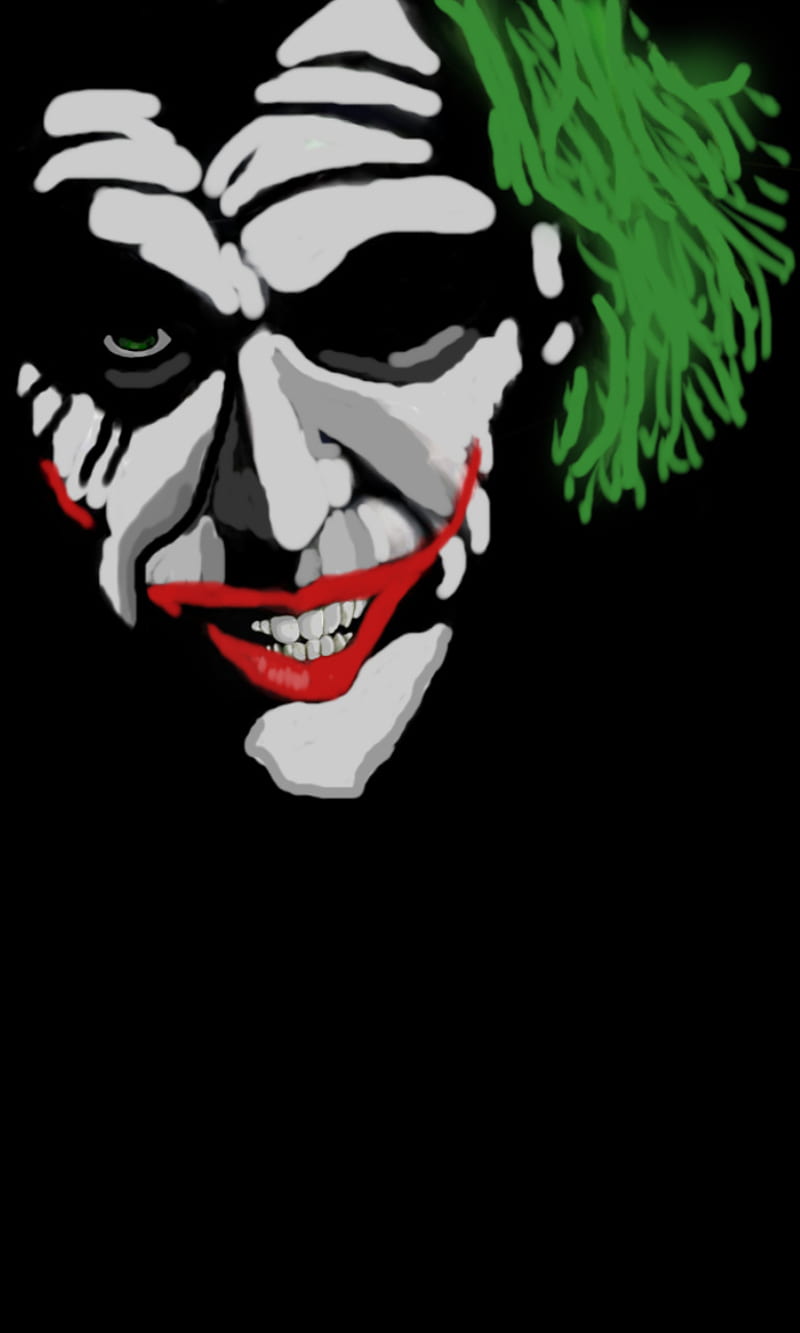 joker, batman, black, crazy, green, loco, nice, paint, red, white, HD phone wallpaper