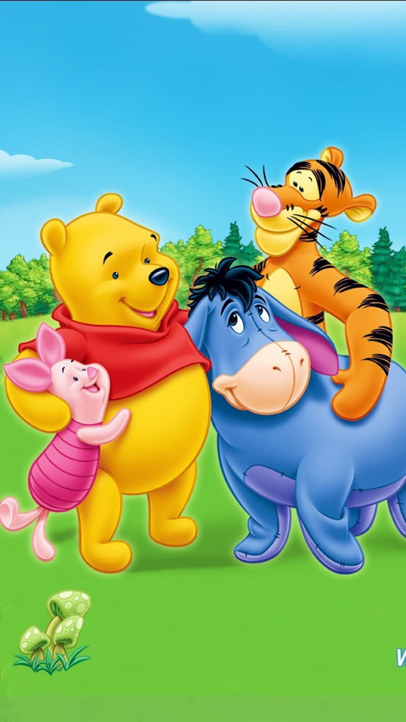 Pooh and friends, piglet, pooh bear, HD phone wallpaper